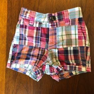 Janie and Jack boys madras shorts size 3-6M